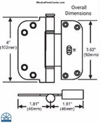 S4004 - Horizontal Adjustable Guide Door Hinge