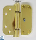 S4004 - Adjustable Guide Door Hinge in Bright Brass