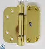 S4004 - Adjustable Guide Door Hinge in Bright Brass