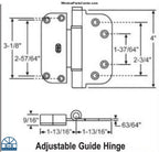 S4004 - Horizontal Adjustable Guide Door Hinge