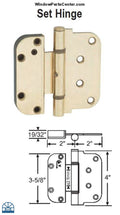 850-8762439 - S4009 HTL Ultimate 2-D Hinge - Hoppe Set Hinge Adjustable. Part Number850-8762439 and Pat. Nr. 5701636, Pat. Nr. 5,701,636. Bright brass color hinge and CAD drawing with dimensions 