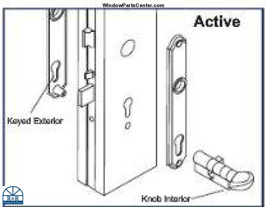 S4100AC Active - With Cylinder- Hoppe Munchen Series M112Pl/216N - Swinging Door Handle Sets