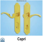 S4114 GU Ferco 45MM Capri Lever Swinging Door Handles Trim Sets - Handle Above Cylinder  Style