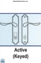 S4114 Gu Ferco 45Mm Swinging Door Handles Trim Sets - Handle Above Style Solid Brass / Satin Chrome