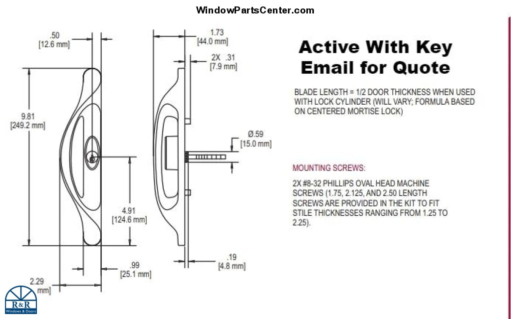 S4202 Amesbury Truth Allure Series Gliding Door handle Sets