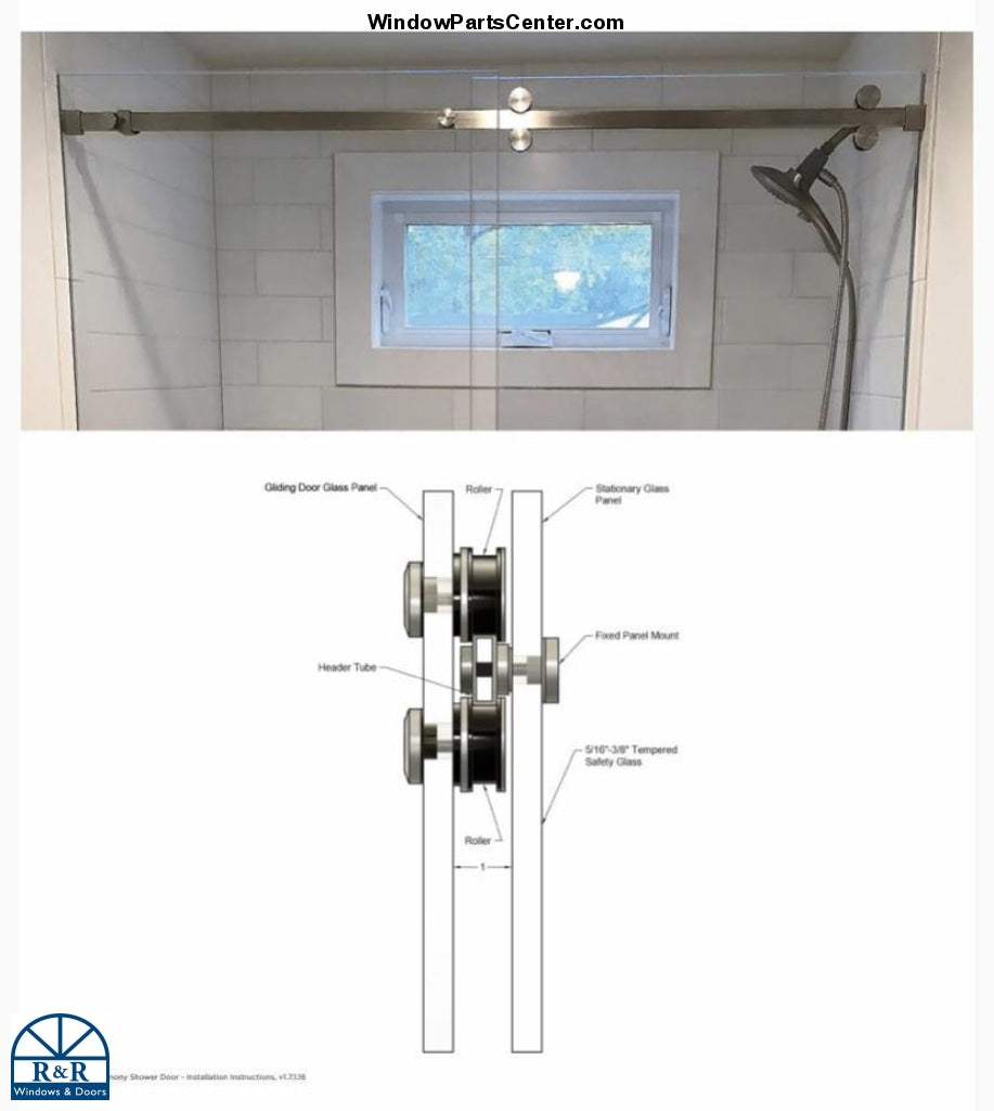 S800 - Brixwell 22-268BNK and 22-268BCH GLIDING SHOWER DOOR SYSTEM