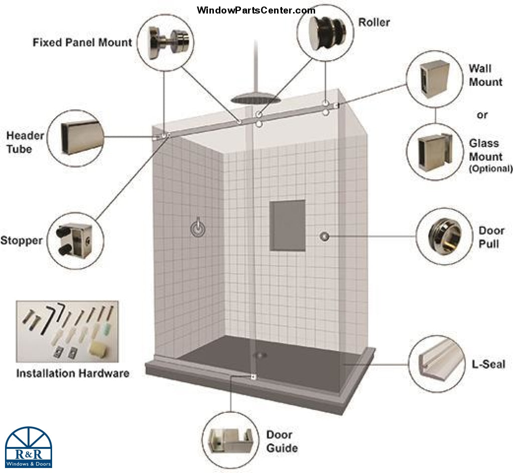 S800 - Brixwell 22-268BNK and 22-268BCH GLIDING SHOWER DOOR SYSTEM