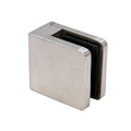 FHC SQ Series Brushed Glass Clamp with Flat Base [for 1/2" and 9/16 Glass]