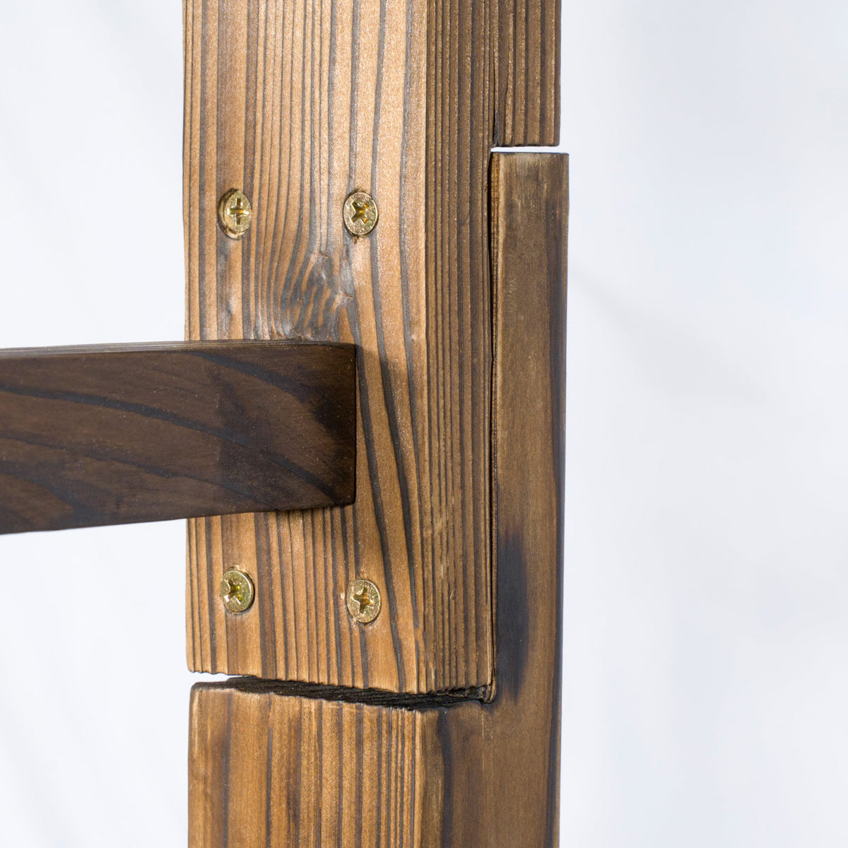 85" Wooden Garden Arbor for Climbing Vines, Carbonized