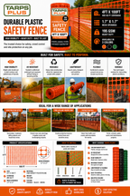 Orange Safety Barrier Fence - 4' x 100'