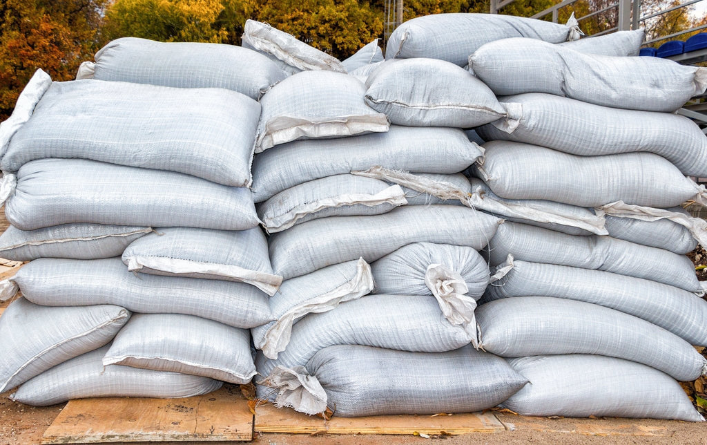Sandbags 14"x26" Pack of 10 White with Tie Wrap