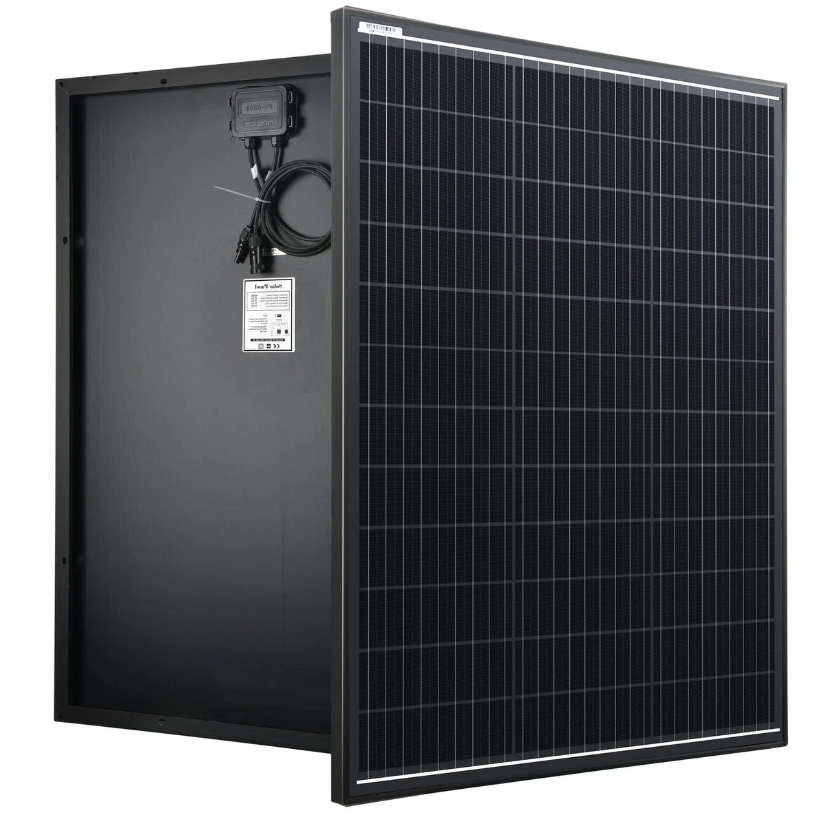 SARONIC 500W 12V Black Monocrystalline Fixed Solar Panel with Mounting Brackets