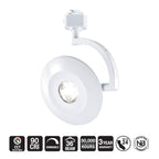 Satco Orb Track Head, H-Type, White, Selectable CCT, 1020 Lumens, 36° Beam Angle