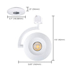 Satco Orb Track Head, H-Type, White, Selectable CCT, 1020 Lumens, 36° Beam Angle