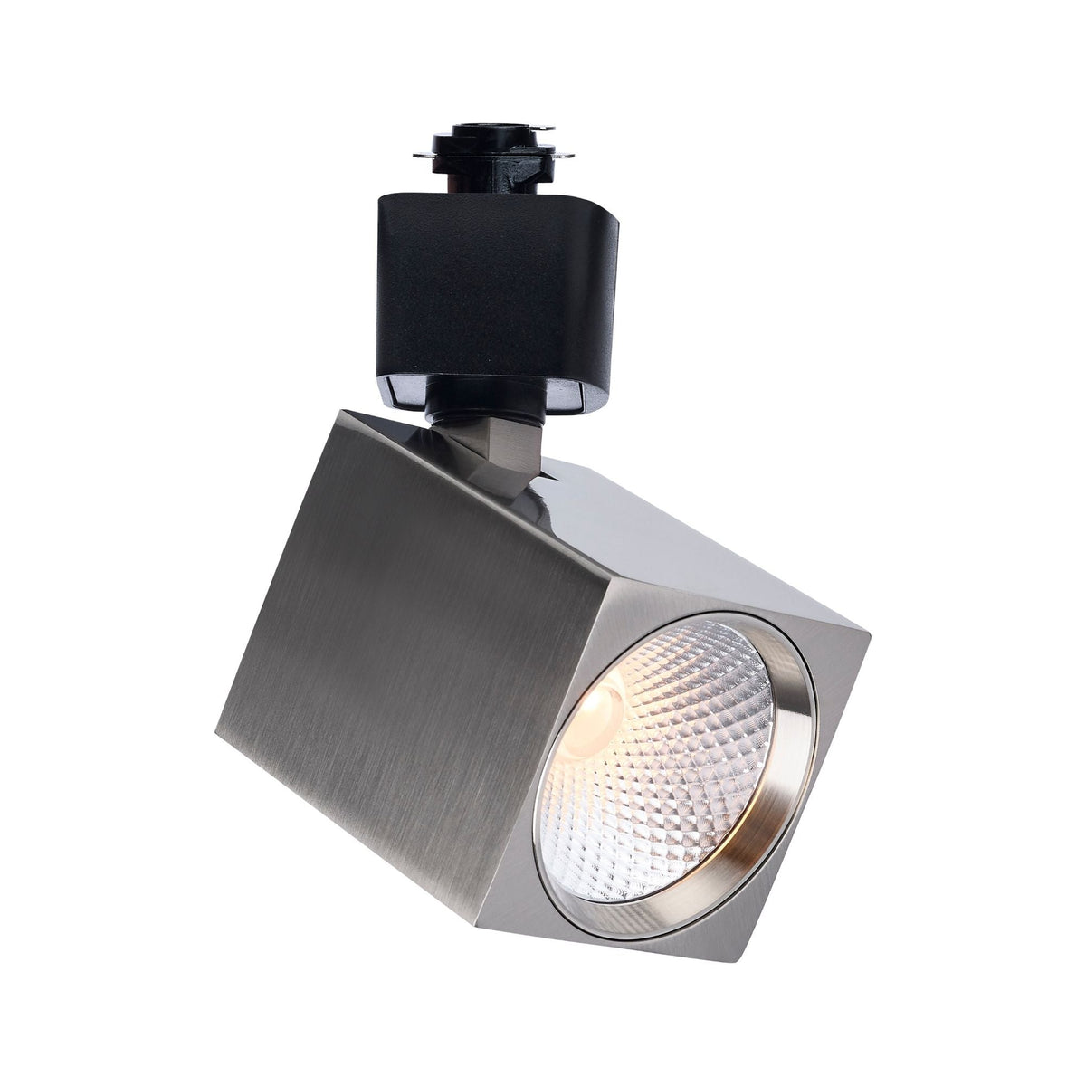 Satco Square Track Head, H-Type, Brushed Nickel, Selectable CCT, 500 Lumens, 36° Beam Angle
