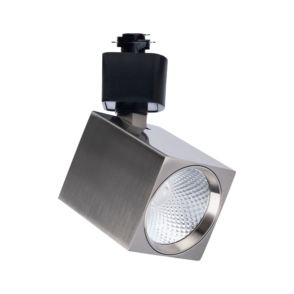 Satco Square Track Head, H-Type, Brushed Nickel, Selectable CCT, 500 Lumens, 36° Beam Angle
