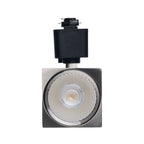 Satco Square Track Head, H-Type, Brushed Nickel, Selectable CCT, 500 Lumens, 36° Beam Angle