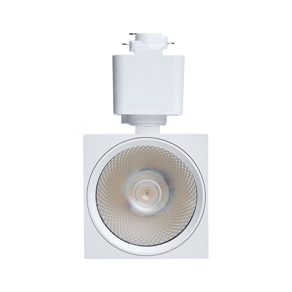 Satco Square Track Head, H-Type, White, Selectable CCT, 500 Lumens, 48° Beam Angle