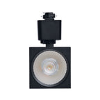 Satco Square Track Head, H-Type, Black, Selectable CCT, 500 Lumens, 48° Beam Angle