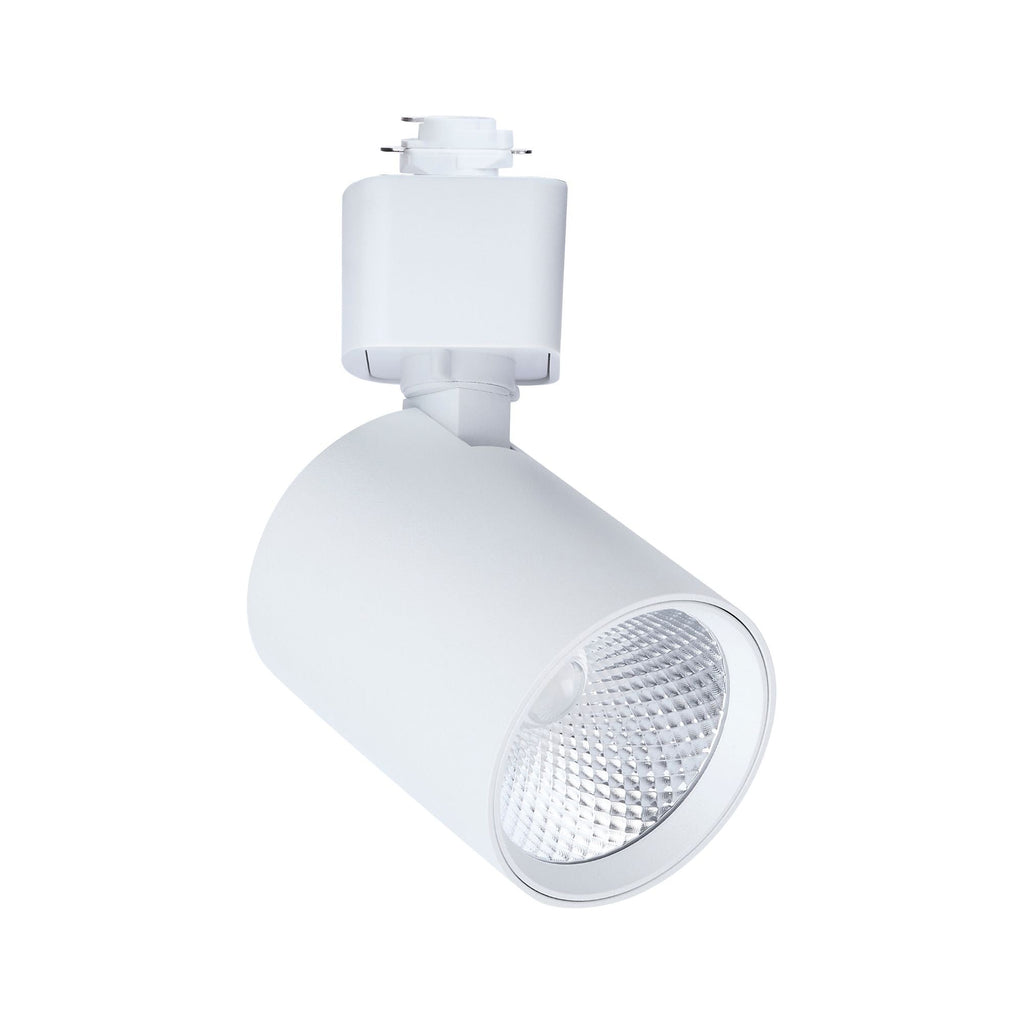 Satco Round Track Head, H-Type, White, Selectable CCT, 500 Lumens, 48° Beam Angle