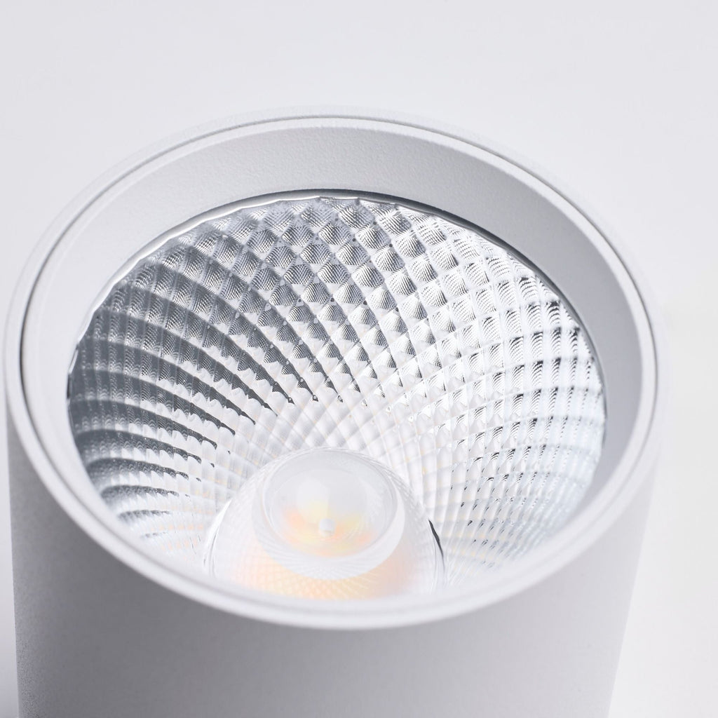 Satco Round Track Head, H-Type, White, Selectable CCT, 500 Lumens, 48° Beam Angle