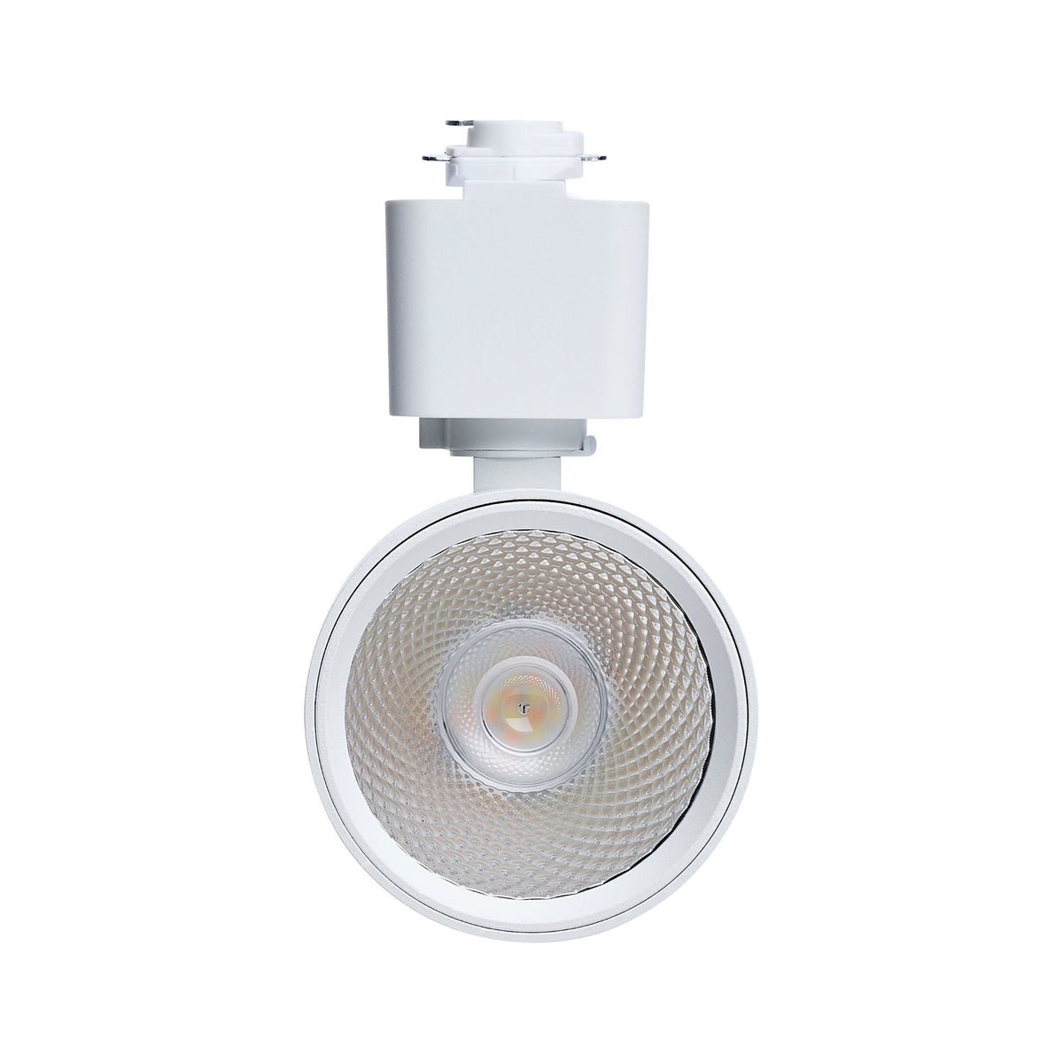 Satco Round Track Head, H-Type, White, Selectable CCT, 500 Lumens, 48° Beam Angle