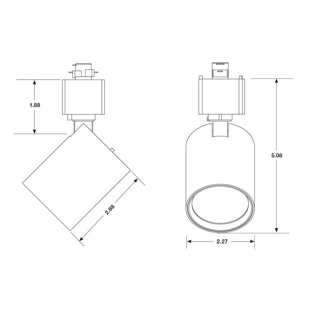 Satco Round Track Head, H-Type, White, Selectable CCT, 500 Lumens, 48° Beam Angle
