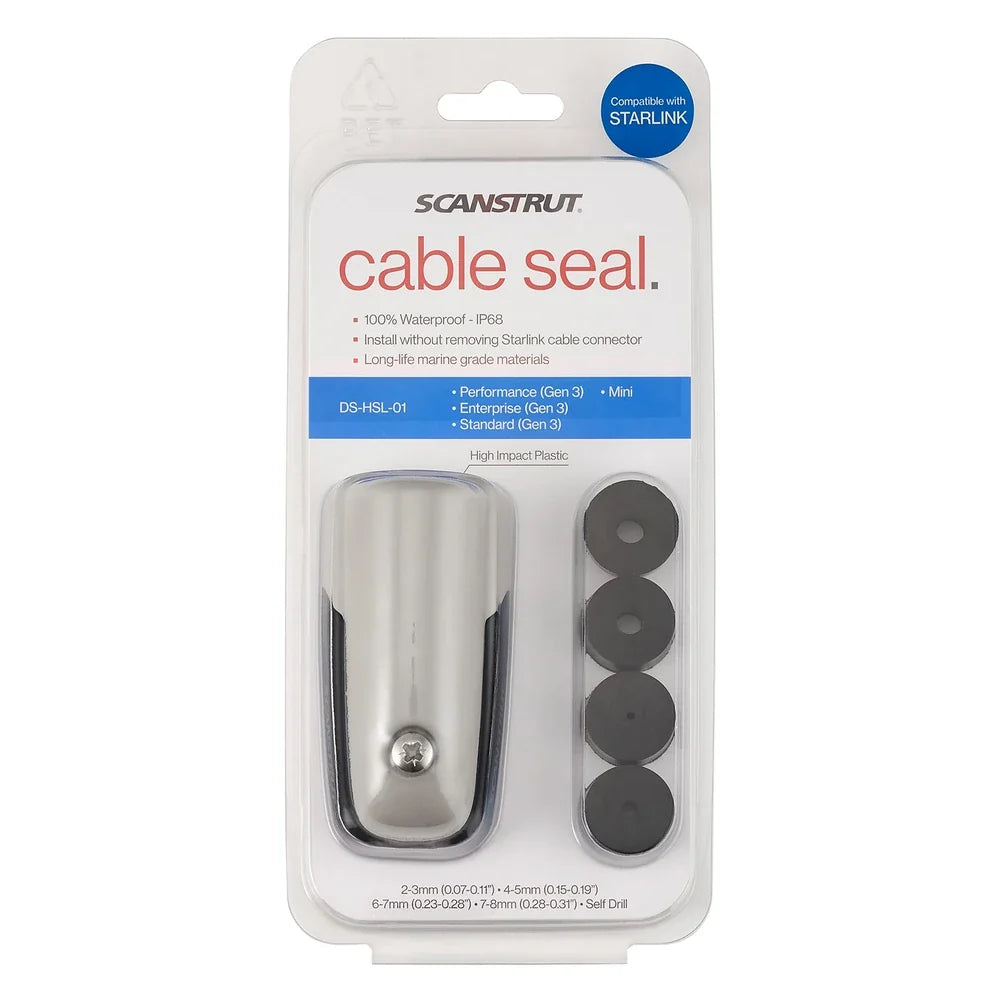 Scanstrut Grey 2-8mm / 16mm Starlink Compatible Horizontal Cable Seal