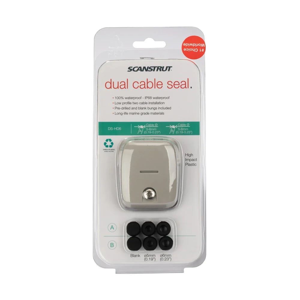 Scanstrut Grey 5-6mm Horizontal Double Cable Seal