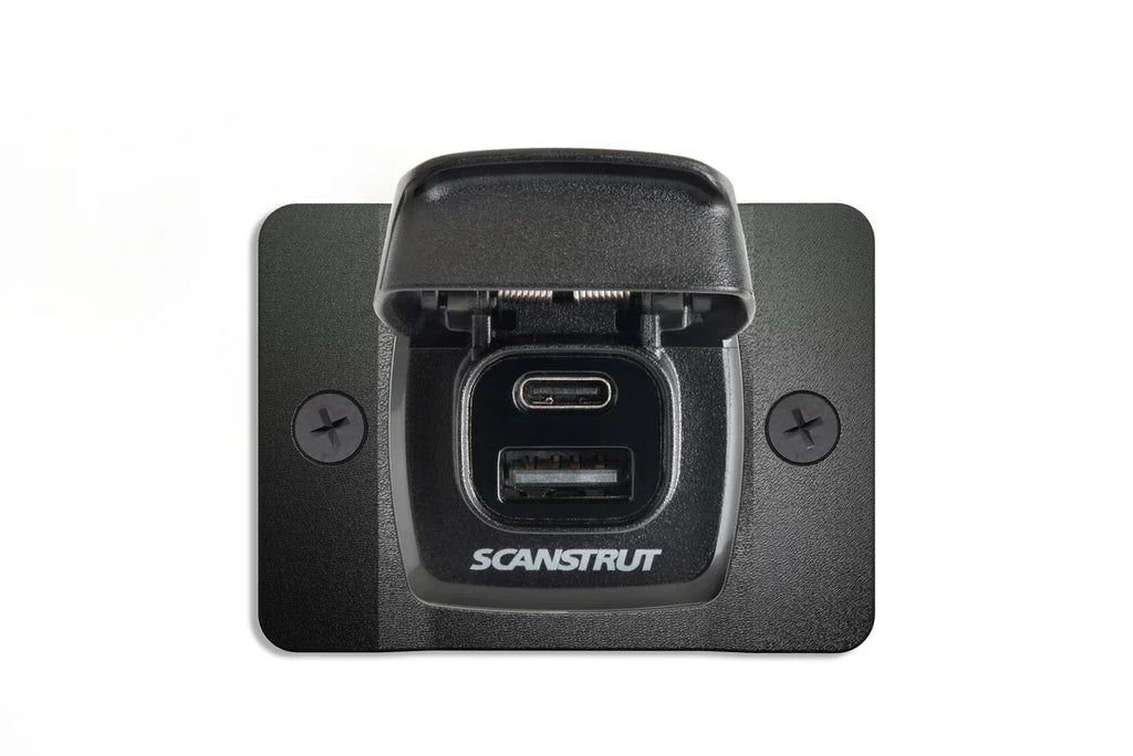 Scanstrut Flip Pro Fast Charge USB-A & USB-C Socket with Bezel