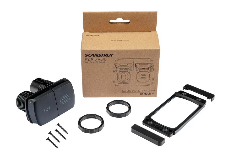 Scanstrut 12V Flip Pro Multi Dual USB-C & Accessory/Cigarette Socket