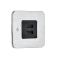 Scanstrut 12/24V TILE Brushed Stainless Dual USB-C Socket