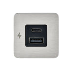 Scanstrut 12/24V TILE Brushed Stainless USB-A & USB-C Socket