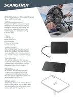 Scanstrut 12/24V 15W Flush-Mount Sub 3-Coil Waterproof Wireless Charger