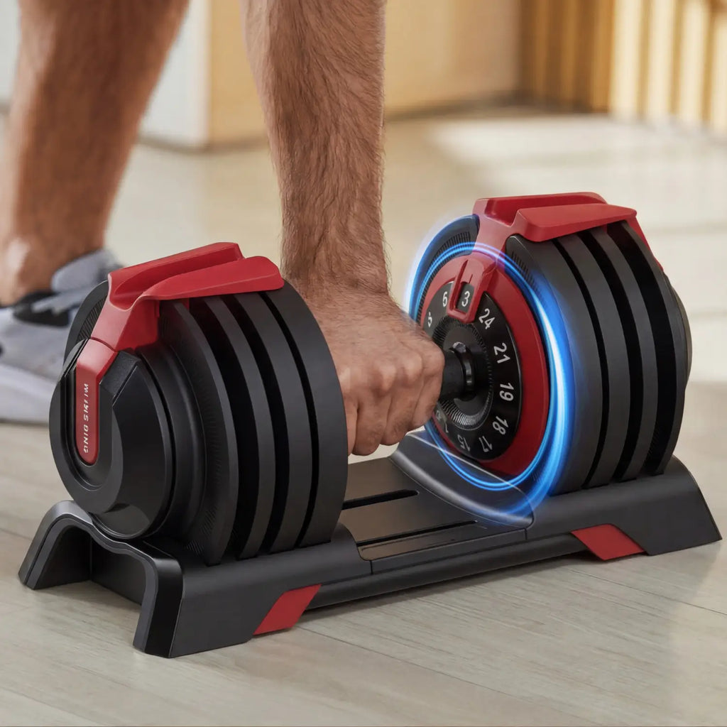 24 KG Adjustable Dumbbell, Barbell, and Kettlebell Set