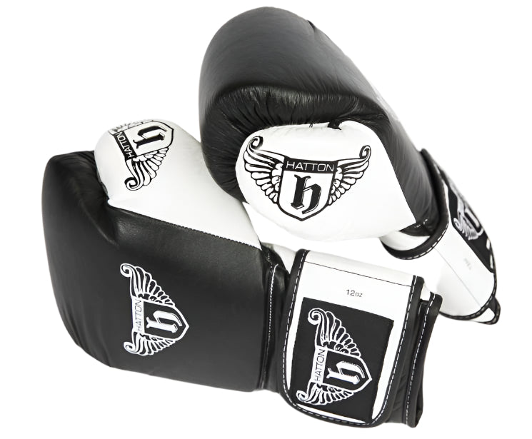 Hatton Pro Leather Velcro Gloves (Up to 16oz) - Best Gym Equipment