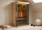Indoor Infrared Sauna with Chromotherapy — Red Cedar / Thermo Wood / Pine | 1-2 Person
