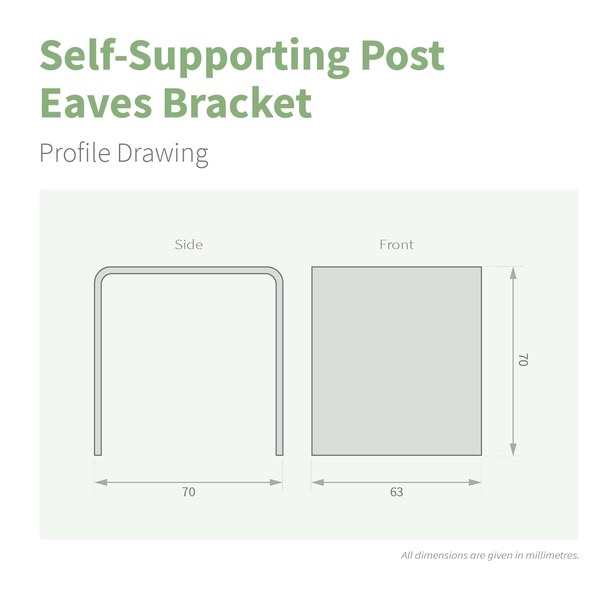 Self-Supporting Support Post Eaves Bracket