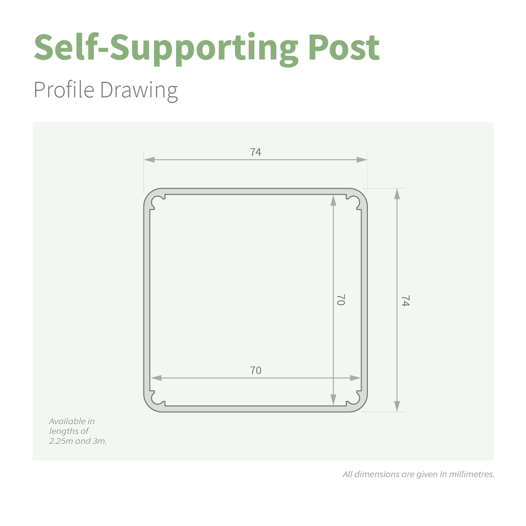 Self-Supporting Support Post