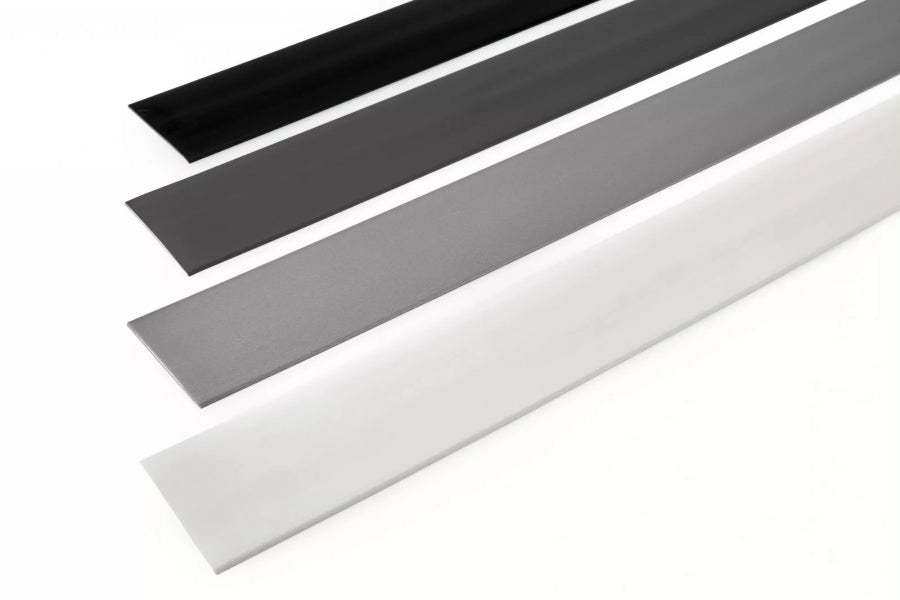 5m Length – Self-Adhesive PVC Cover Strip Flat Bar Black White Anthracite Plastic Roll