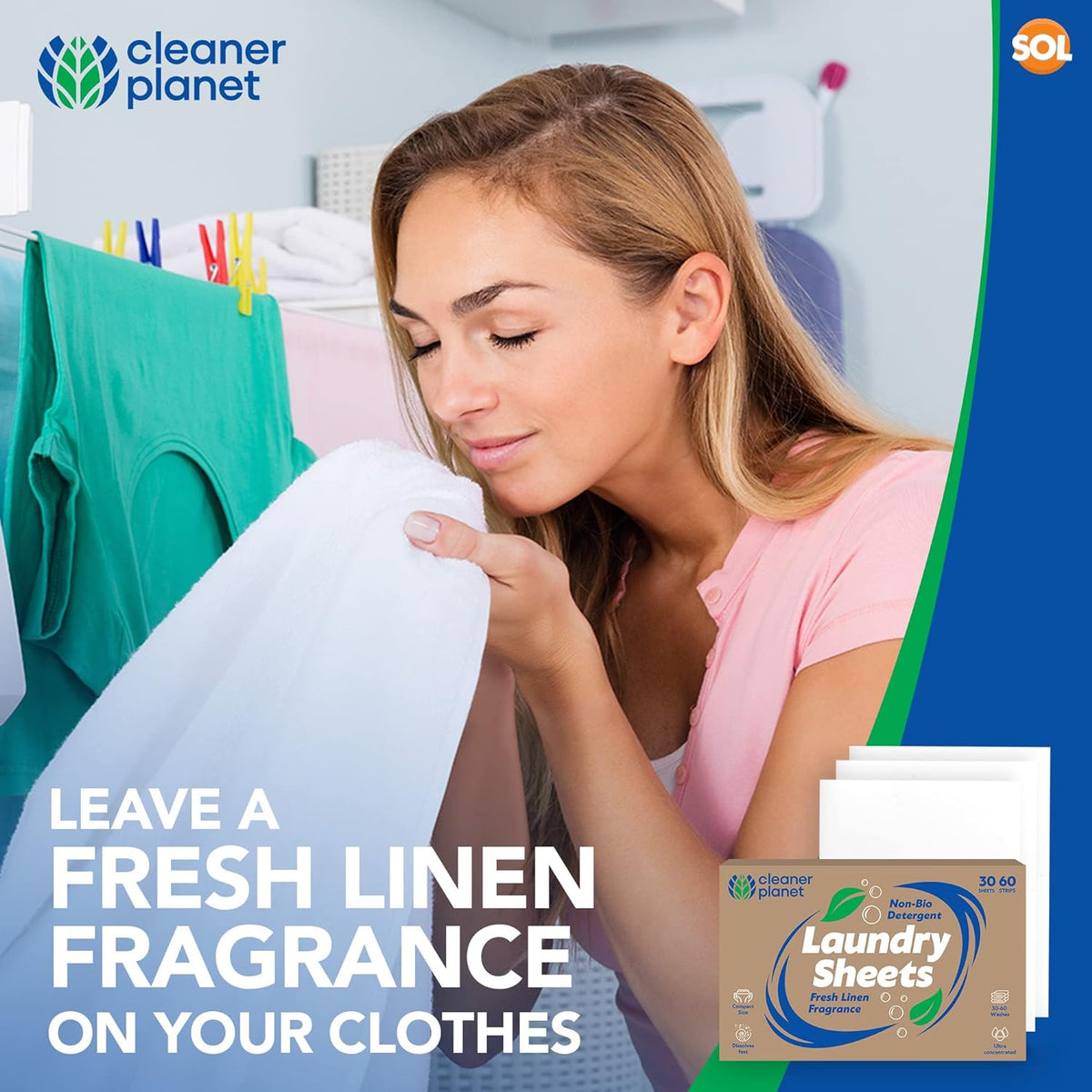 Unscented Laundry Detergent Sheets | Non Bio Unfragranced | 30 Pack