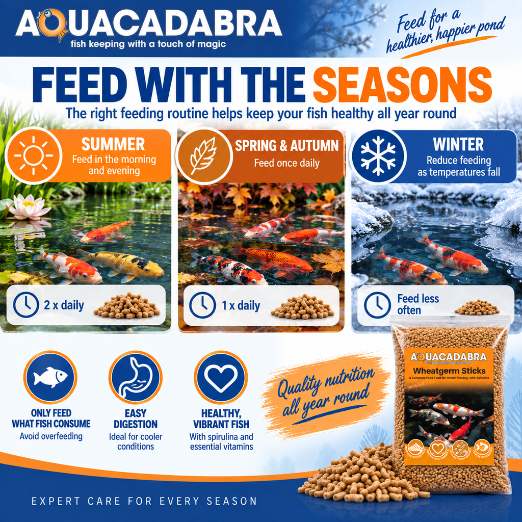 Aquacadabra Wheatgerm Sticks + SuperFish Pond Heater Winter Bundle