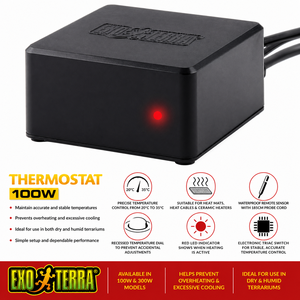 Exo Terra ON/OFF Thermostat 100W/300W with Sensor