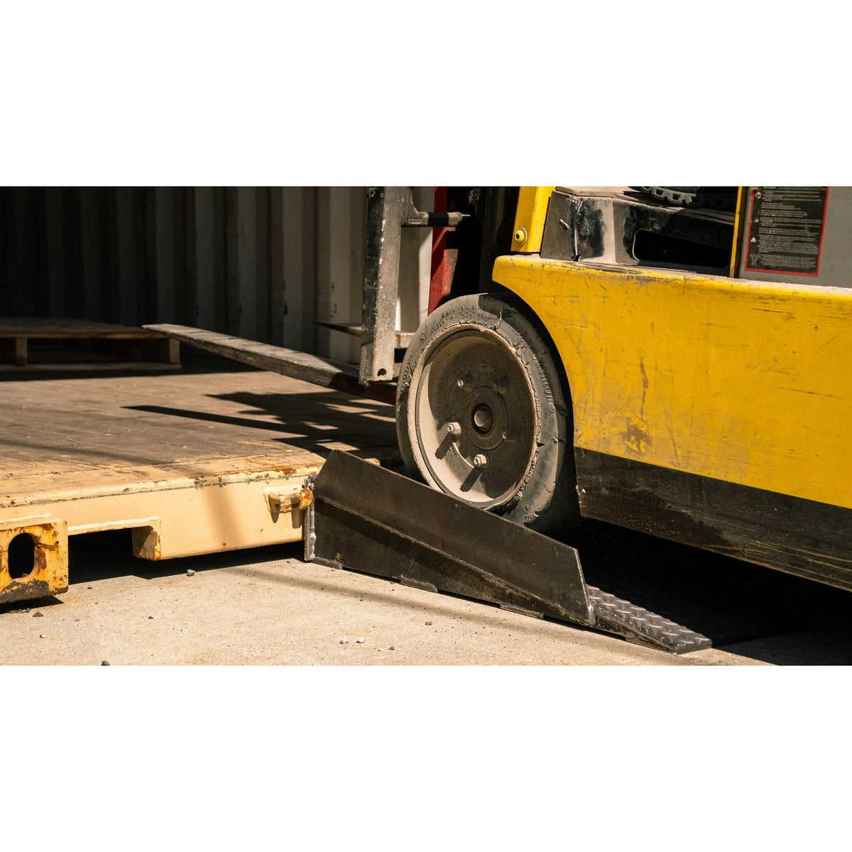 Solid Steel Container Ramp For Forklifts