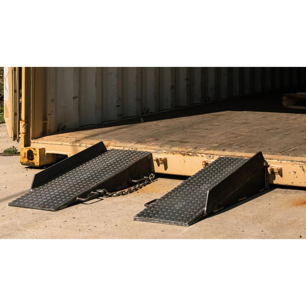 Solid Steel Container Ramp For Forklifts