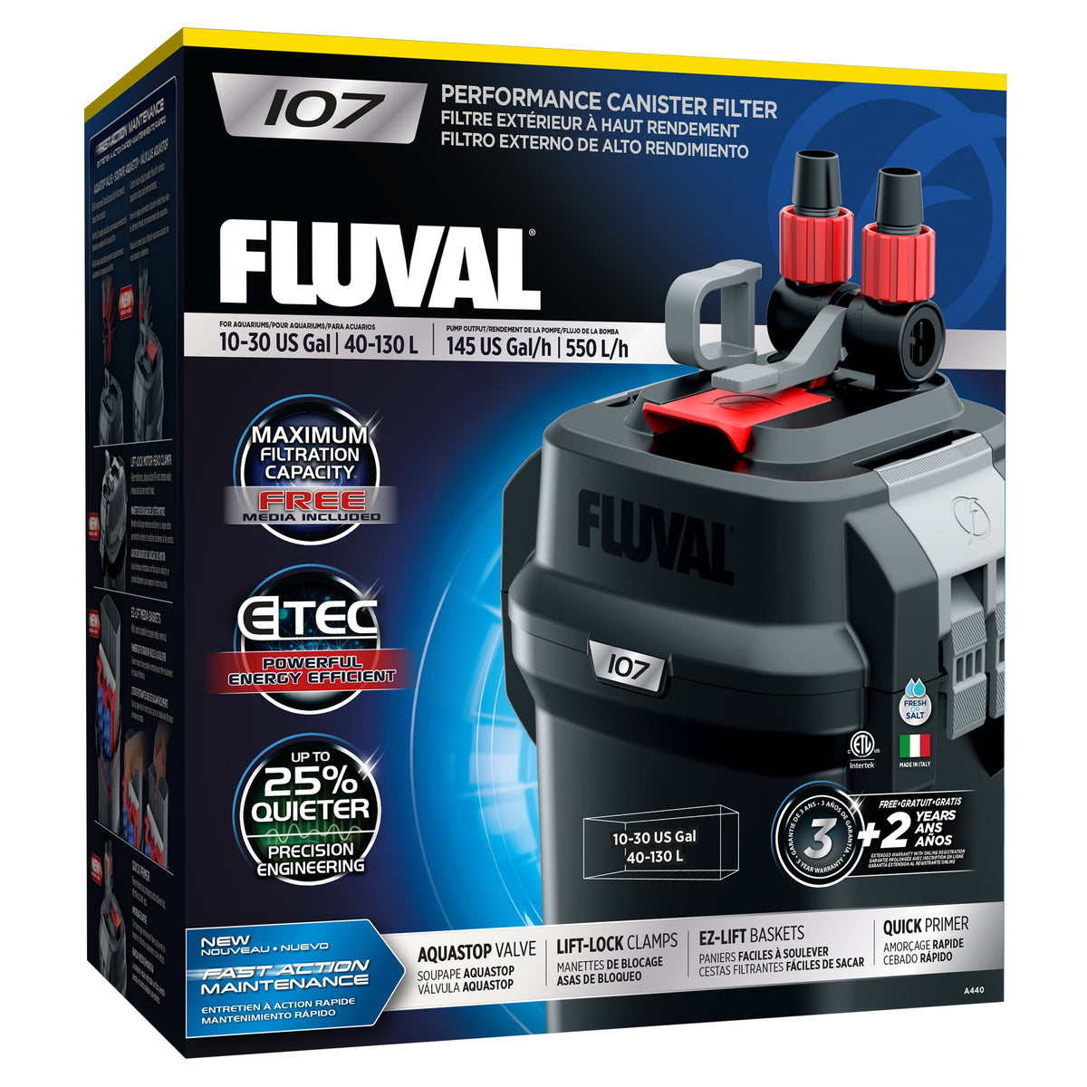 Fluval 107 External Filter 40-130L