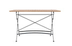 Sicily 4 Seater Teak and Wrought Iron Rectangular 120cm Garden Dining Set