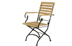 Sicily 8 Seater Teak and Wrought Iron Square 140cm Garden Dining Set