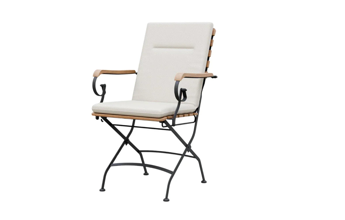 Sicily 4 Seater Teak and Wrought Iron Rectangular 120cm Garden Dining Set