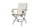 Sicily 4 Seater Teak and Wrought Iron Round 110cm Garden Dining Set
